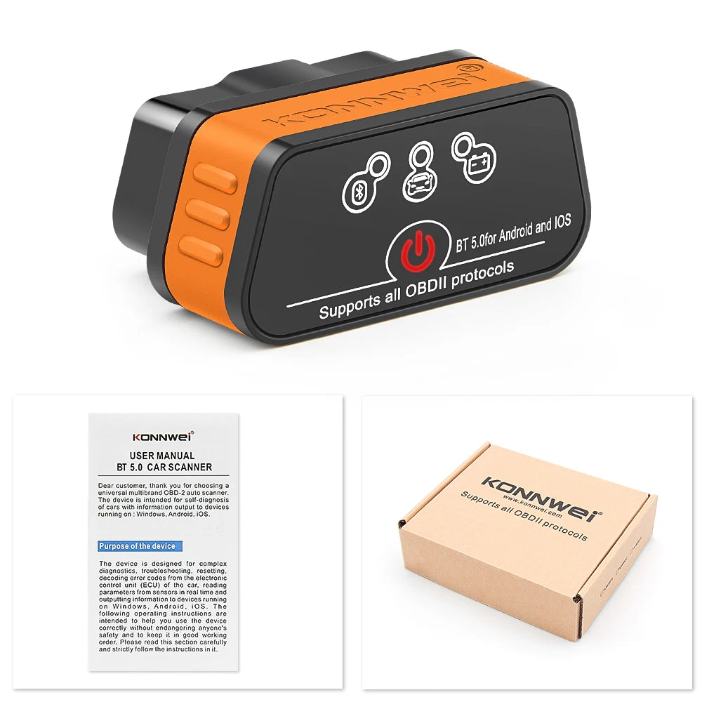 Konnwei ELM327 Bluetooth 5.0 OBD2 Scanner