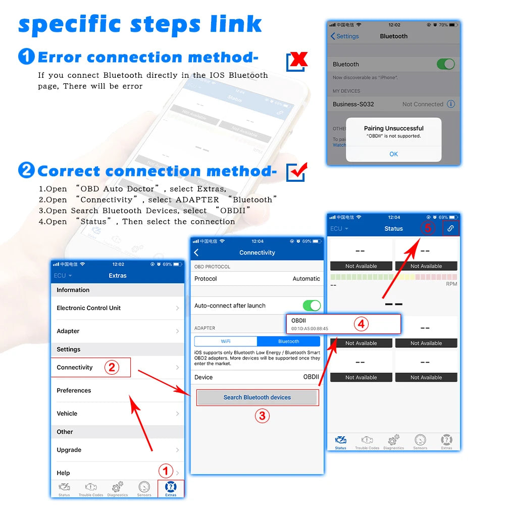 Konnwei ELM327 Bluetooth 5.0 OBD2 Scanner